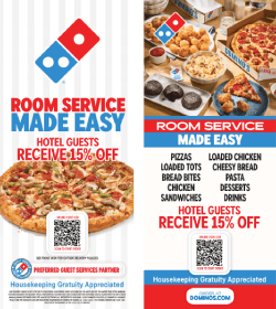 Front Desk Menu Slip Products