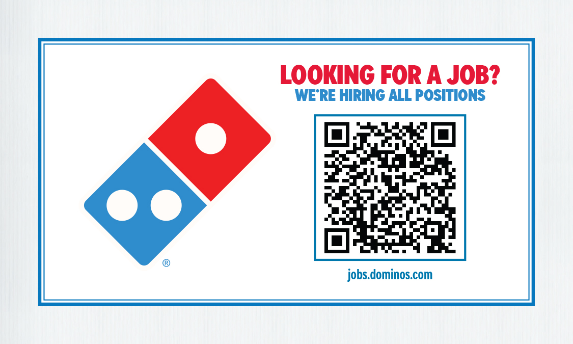 Generic Domino’s Business Card back side