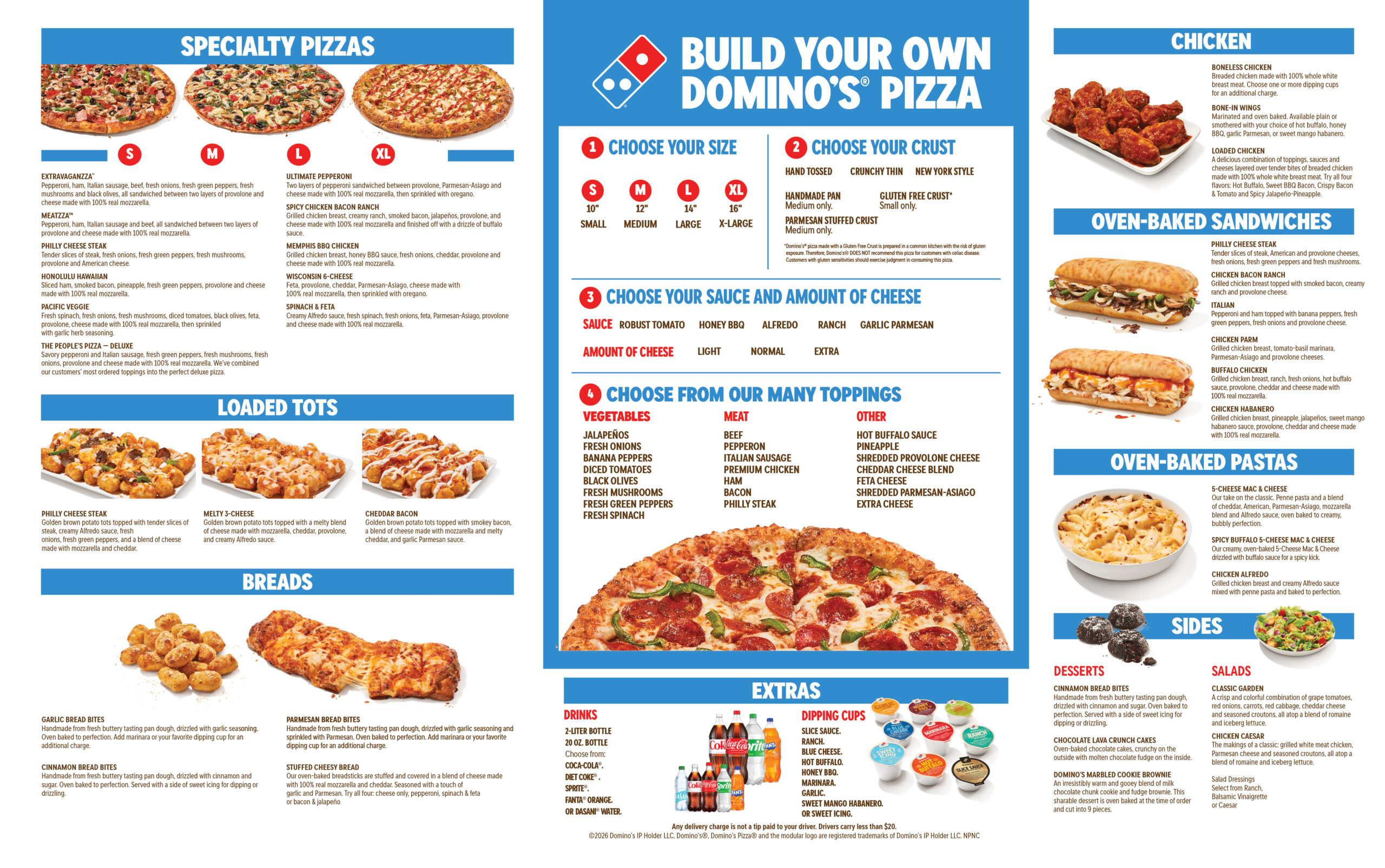 Rewards Trifold Menu back side